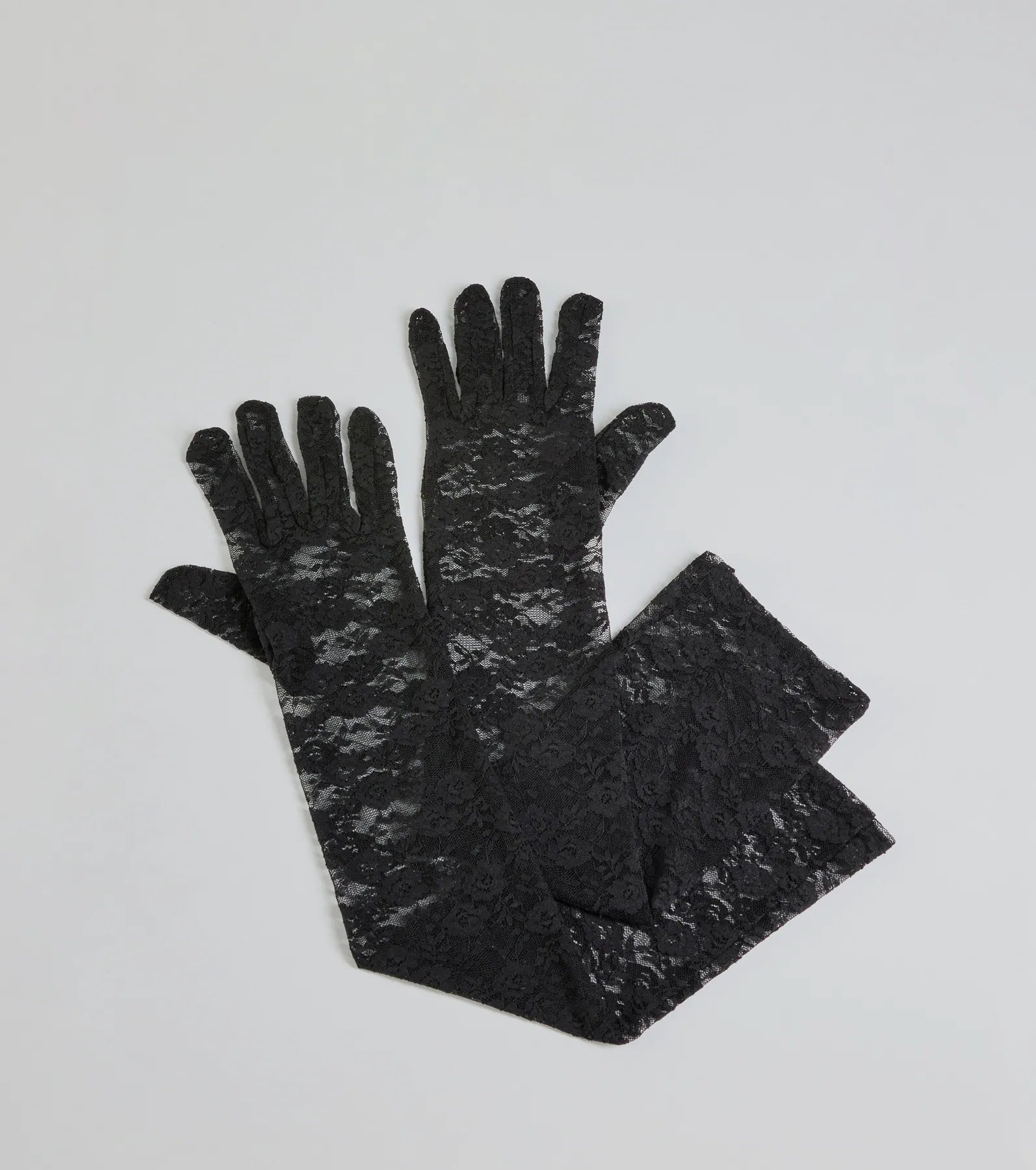 Maid To Flirt Long Sheer Lace Gloves - Image 3