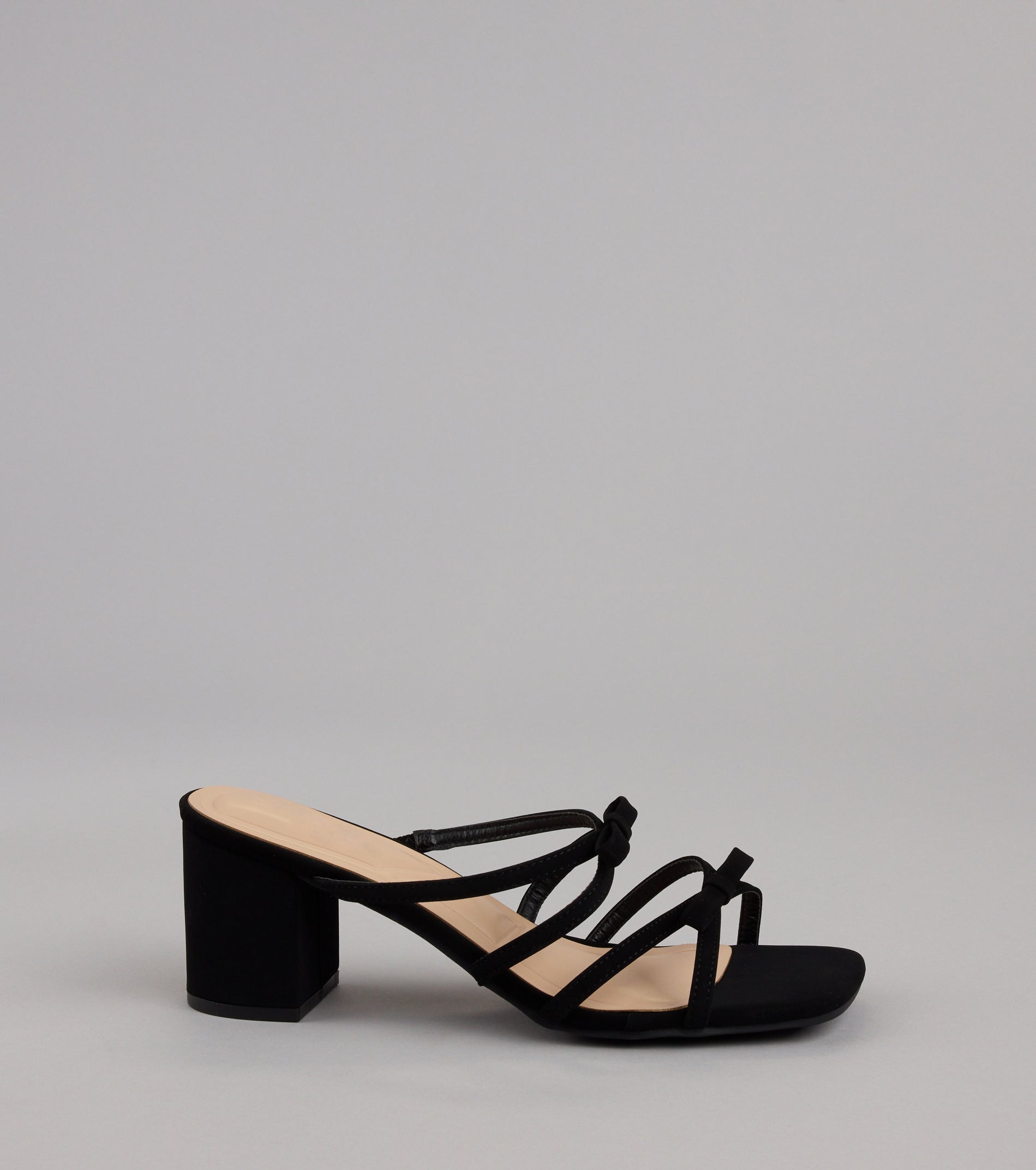 All Day Cute Bow Strap Block Heel Mules - Image 2