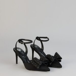 Glam Agenda Rhinestone Bow Pumps