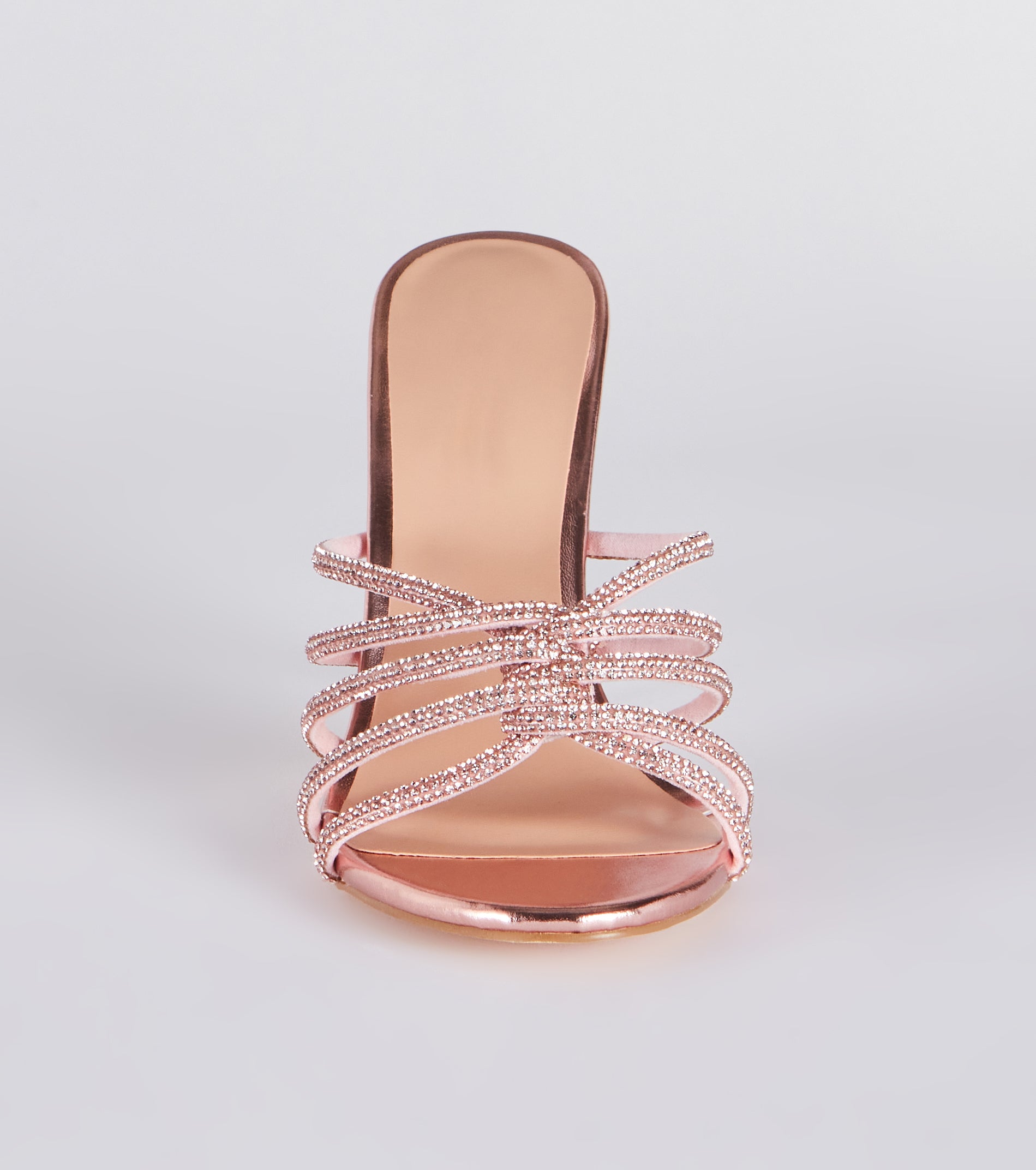Show Up And Sparkle Rhinestone Metallic Mules - Image 3