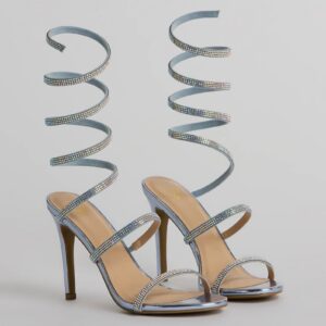 Special Surprise Rhinestone Spiral Stiletto Heels