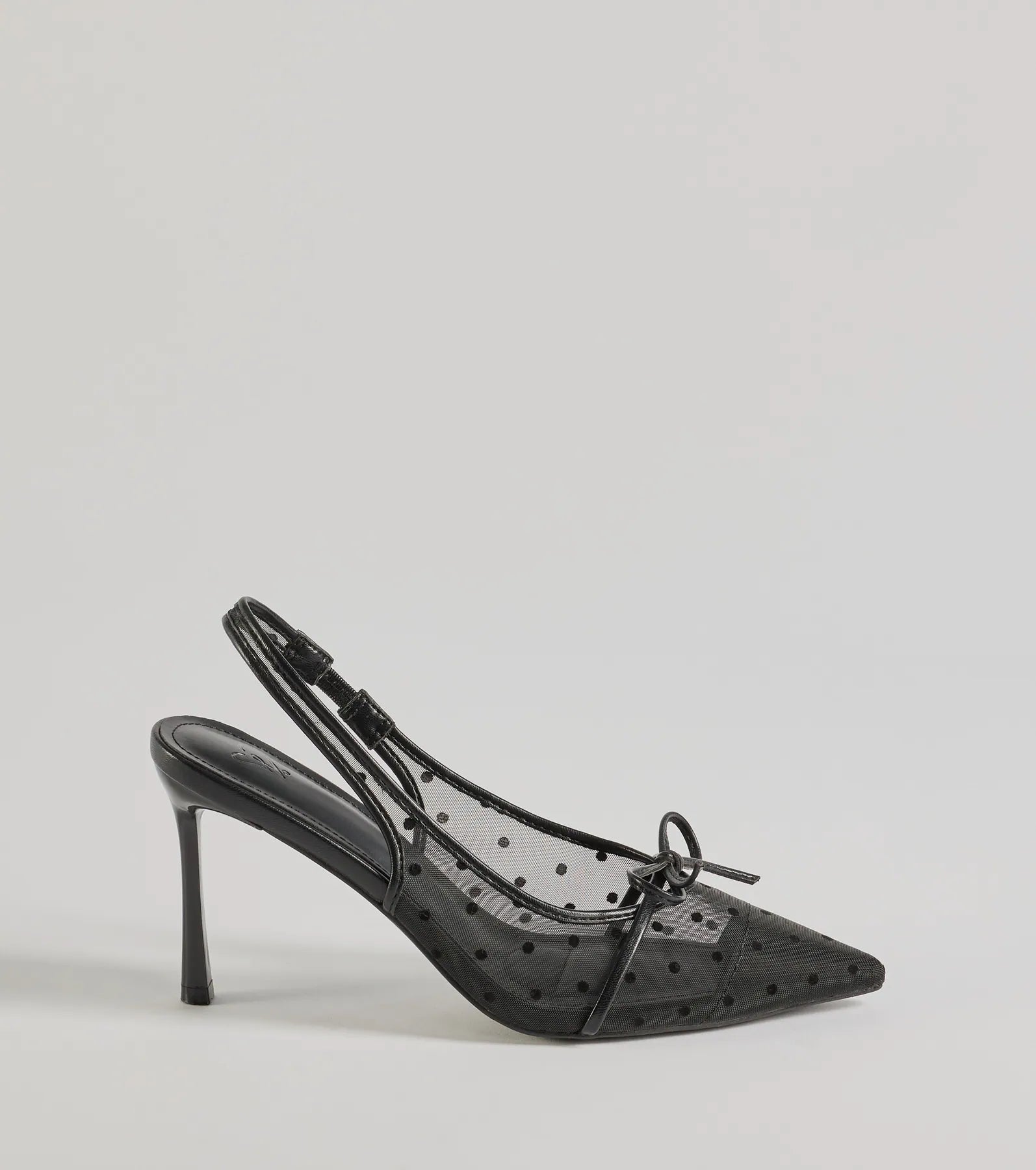 Adorably Chic Polka Dot Slingback Stiletto Heels - Image 2