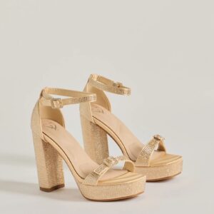 Endless Glow Rhinestone Platform Heels