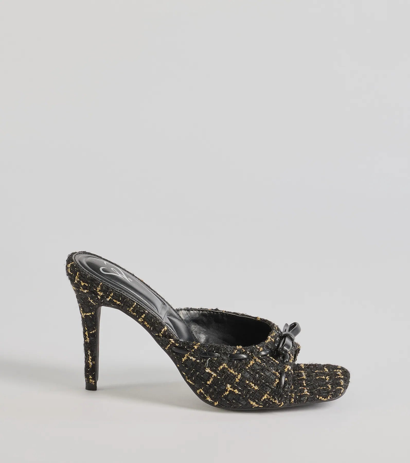 Sophisticated Charm Houndstooth Mules - Image 2