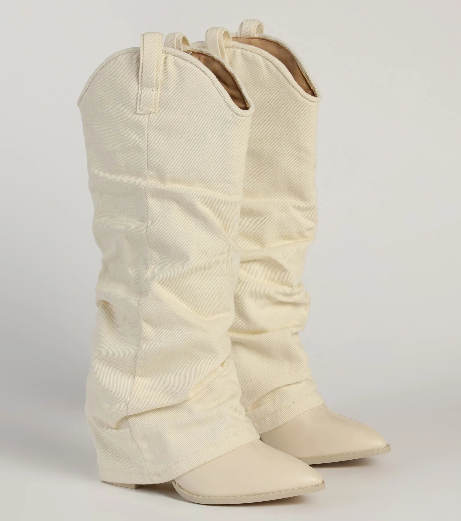 Denim Diva Fold-Over Western Boots - Image 5