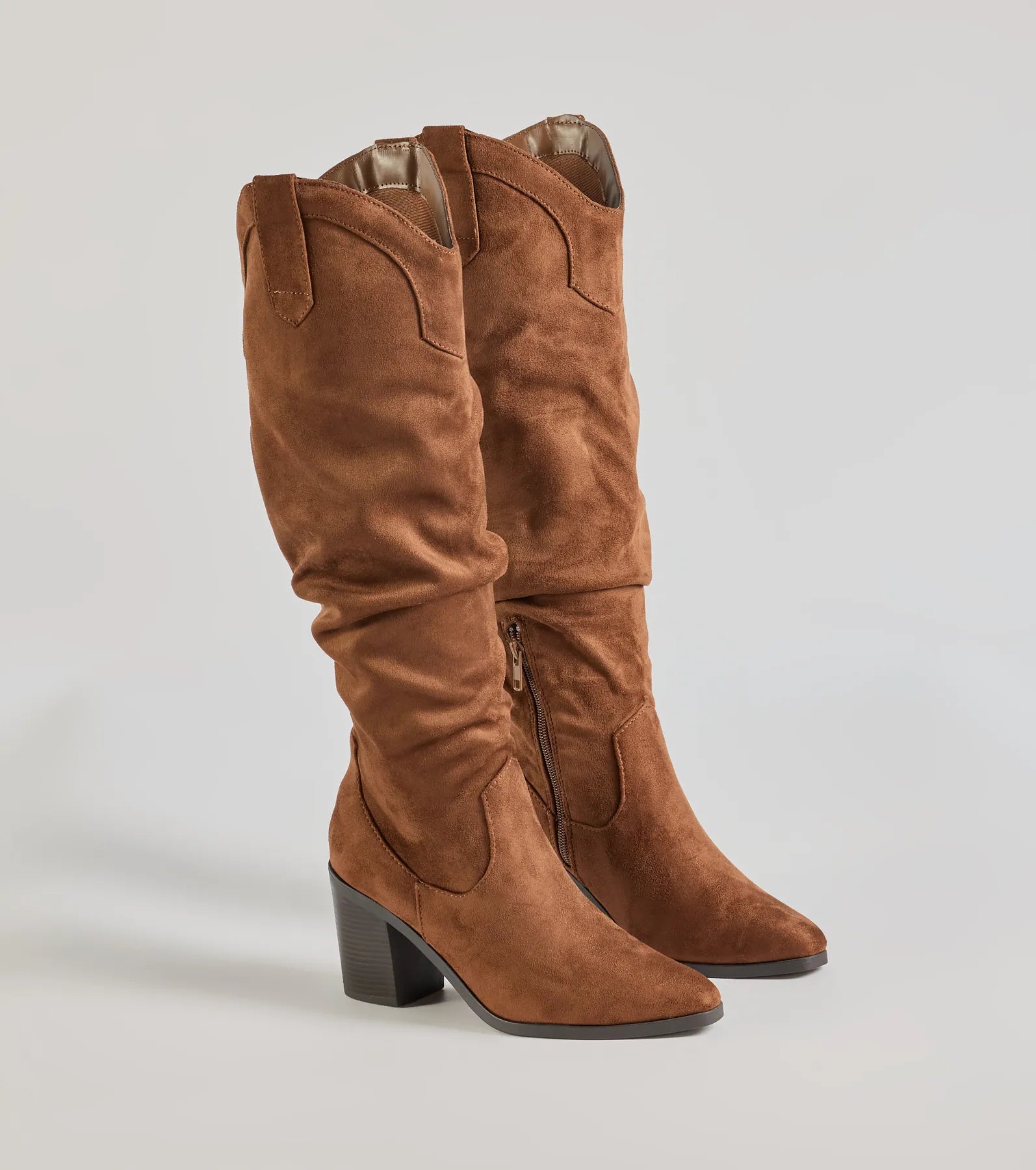 Strut In Style Slouched Under-The-Knee Boots - Image 9