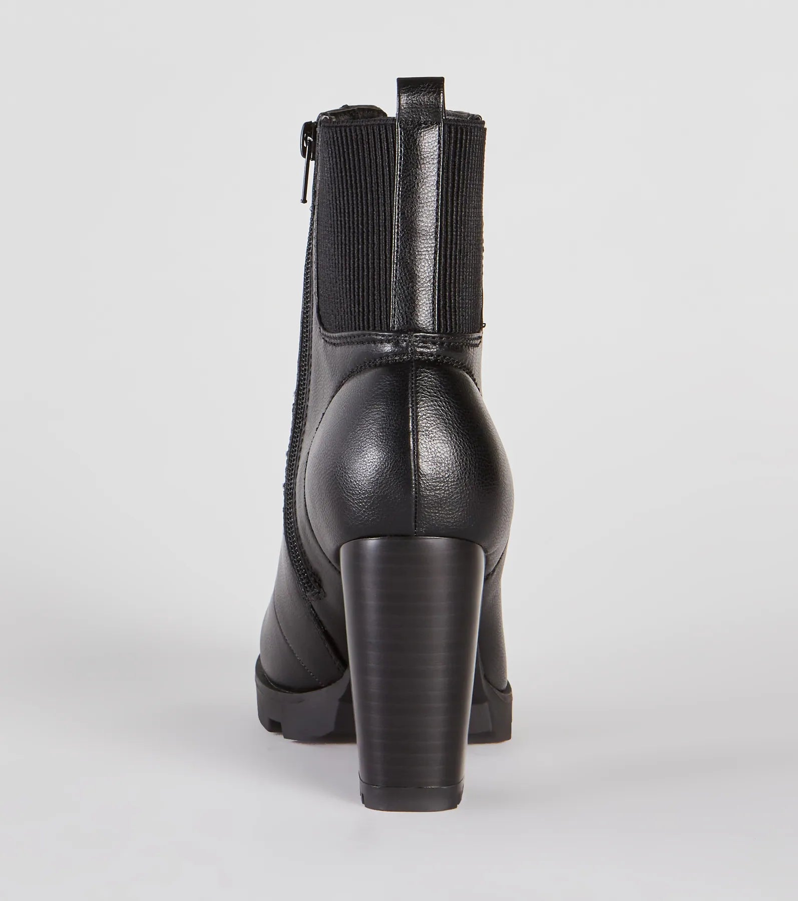 Edgy Perfection Lace-up Heeled Combat Booties - Image 4