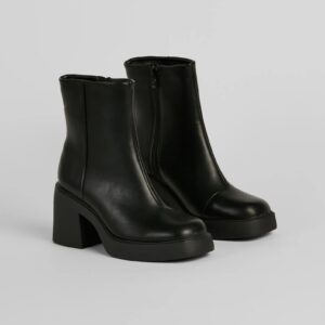 Looking Sleek Platform Block Heel Booties