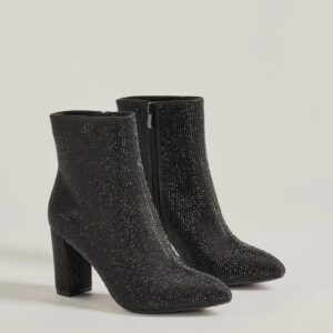 Sparkle Glam Rhinestone Ankle Booties