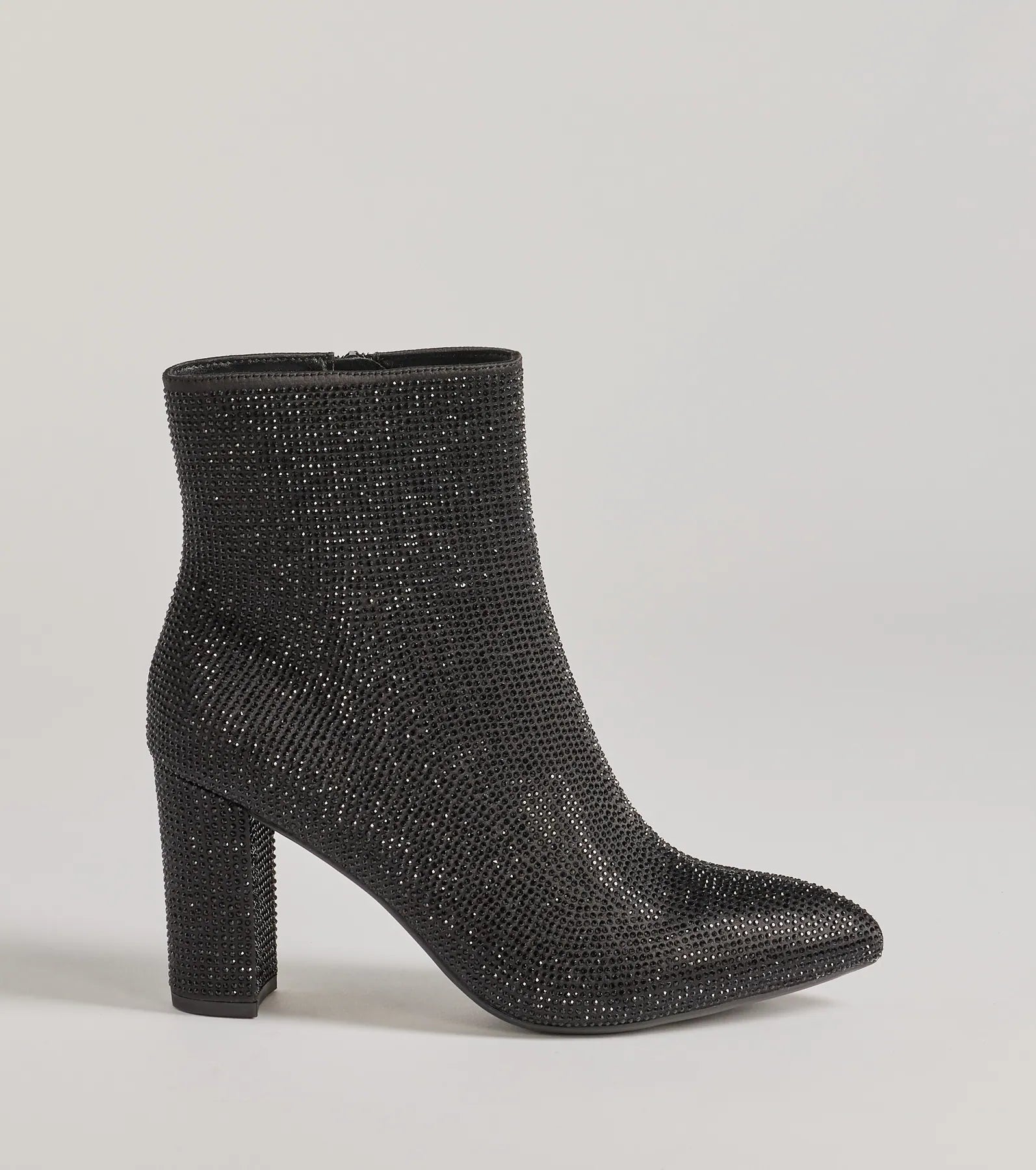 Sparkle Glam Rhinestone Ankle Booties - Image 2